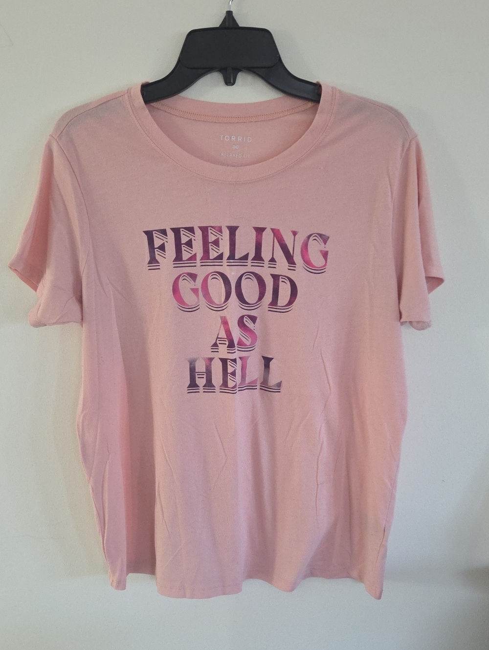torrid Pink Graphic Tee with Purple-Pink Lettering